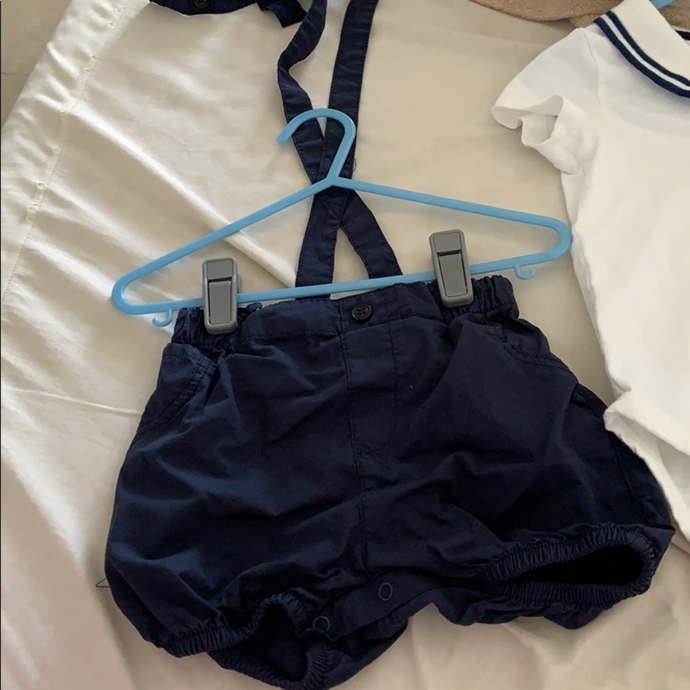 6-9m baby shorts and onesie set